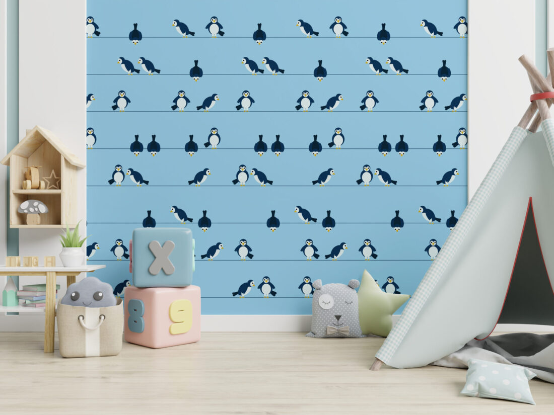 Carta da parati "Birdie" di Muraia Studio – Design vettoriale moderno | Muraia