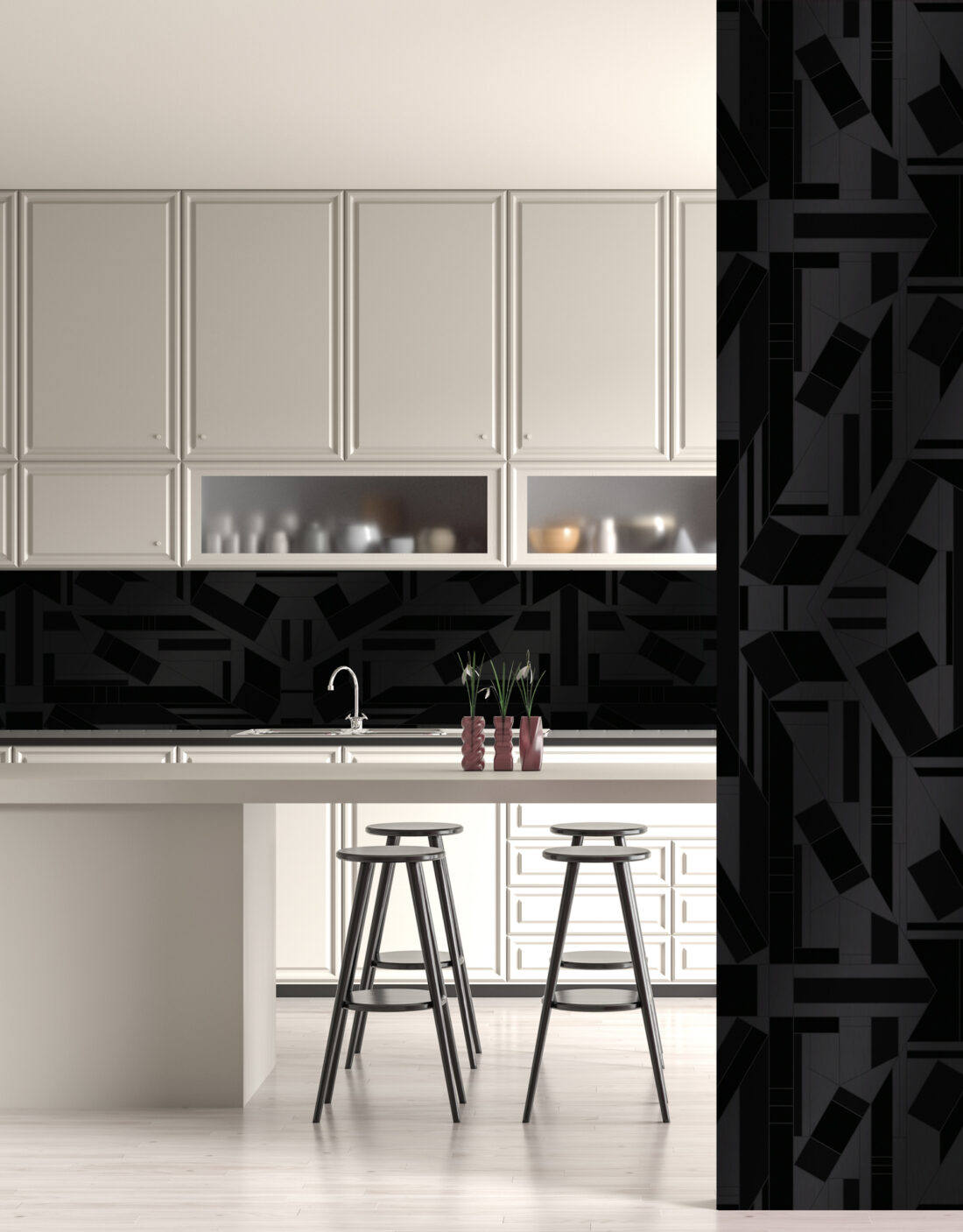 Panel Linea Materic Black&White - Design Raffinato per Cucine e Salotti