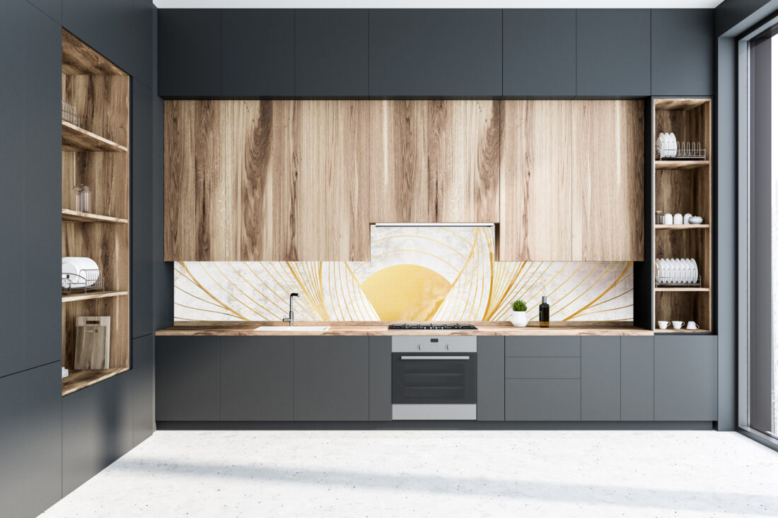 Panel GoldFlower MB261PH – Un tocco di lusso per la cucina moderna