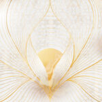 Tavola "Gold Flower" - Carta da parati floreale dorata