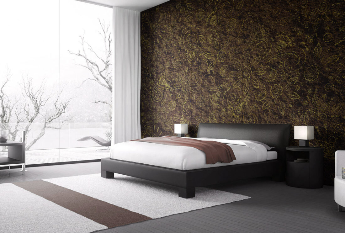 Render "Henneway" - Carta da parati tribale per camere da letto moderne