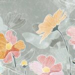 Panel Floral Fantasy MA276PH – Design Botanico con Dettagli Dorati