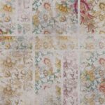 Panel Retro MA279PH – Un Pattern Raffinato con Fiori e Riquadri Geometrici