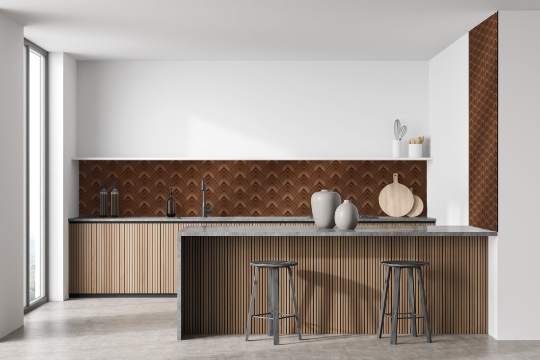 Panel Linea Materic Arrow - Geometrie Moderne per Cucine Raffinate