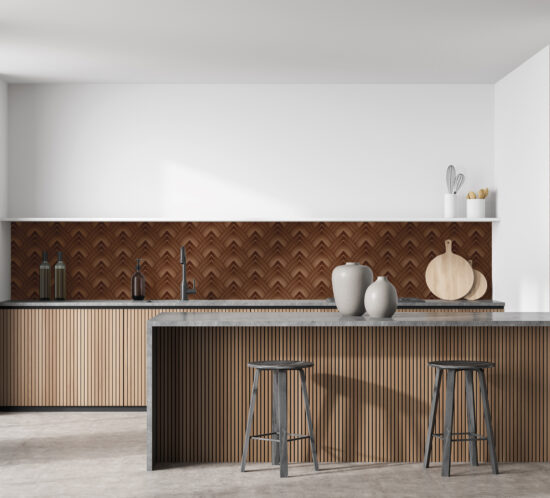 Panel Linea Materic Arrow - Geometrie Moderne per Cucine Raffinate