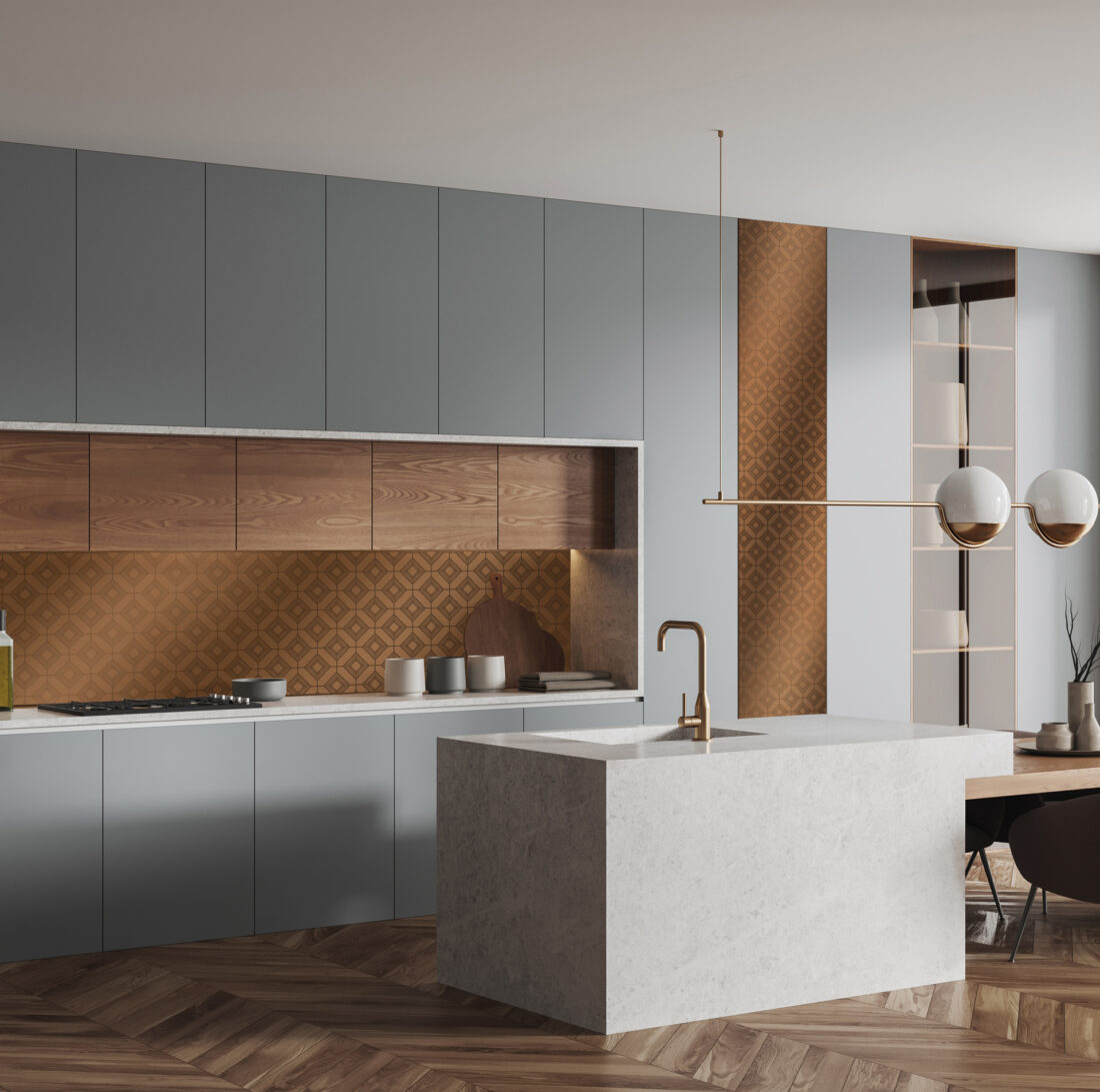 Panel Linea Materic Rhombs - Pattern Geometrico Moderno per Cucine e Arredi