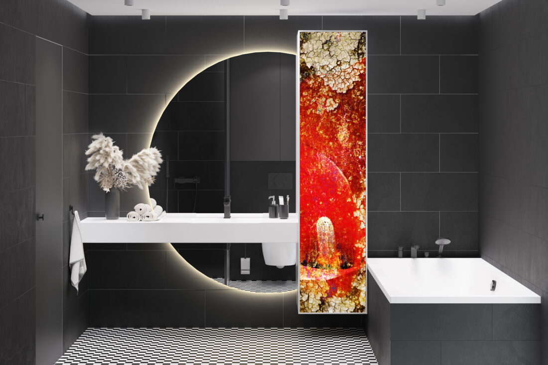 Panel Linea Light Flamingo Flower - Fiore Flamingo Retroilluminato e Design Moderno