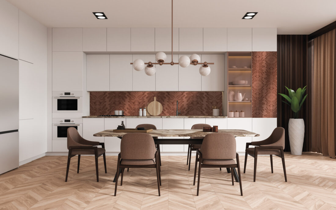 Panel Linea Materic Earth - Design Topografico per Cucine Moderne