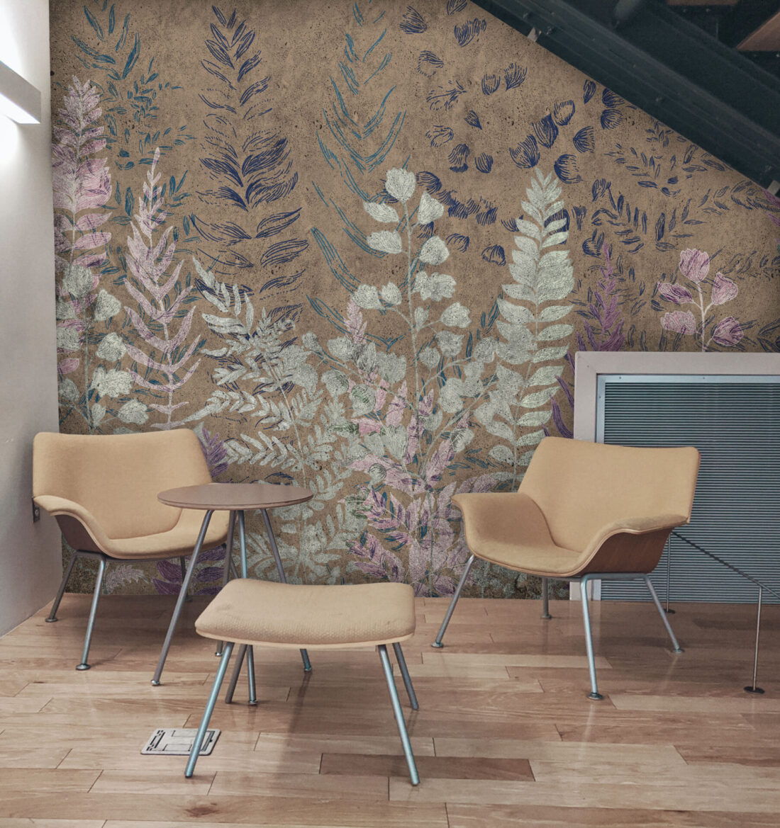 Render "Fern" - Carta da parati raffinata di Muraia Studio con design di felci