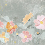 Tavola "Floral Fantasy" - Carta da parati floreale moderna e minimal