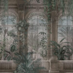 Tavola "Greenhouse" - Carta da parati architettonica con natura rigogliosa