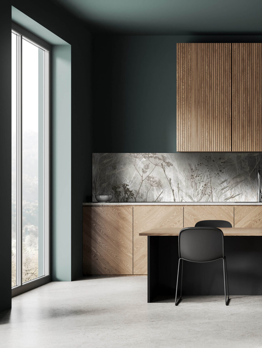 Panel Breeze in Cucina Moderna - Design Naturale e Materico