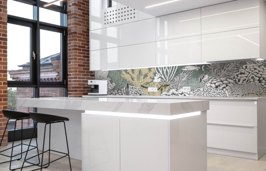 Panel Secret Sea MA251PH in Cucina – Design Sottomarino Minimalista ed Elegante