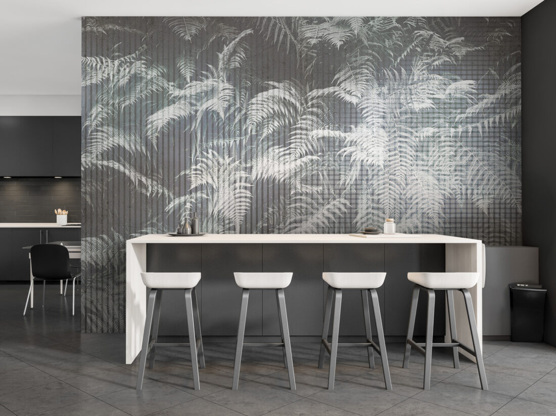 Render "Undergrow" - Carta da parati per cucina moderna e luminosa