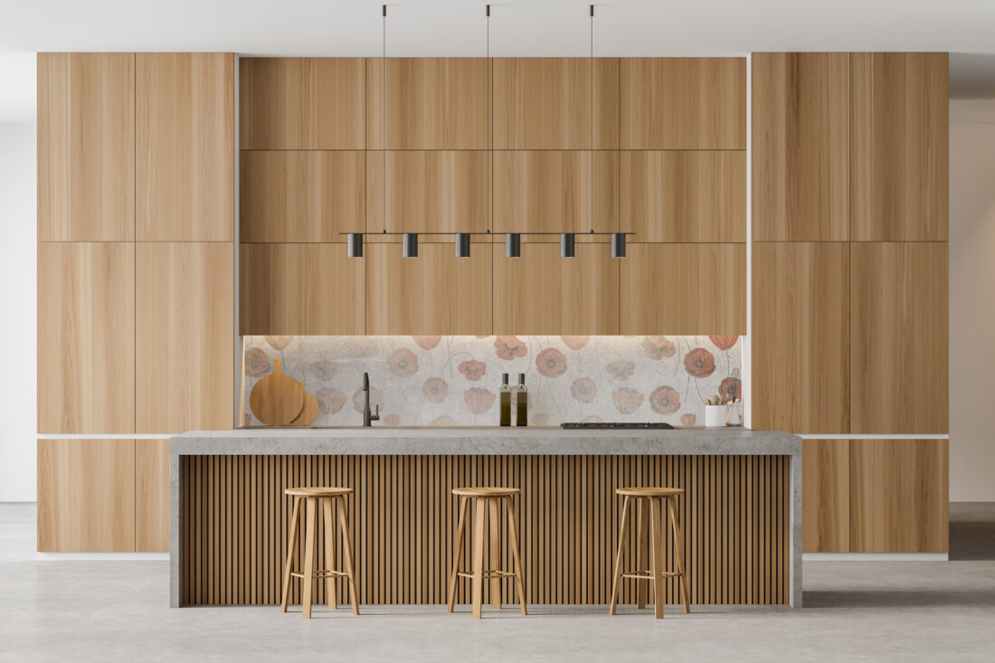 Panel Linea Prime Poppies (MB267PH) – Design raffinato in cucina moderna