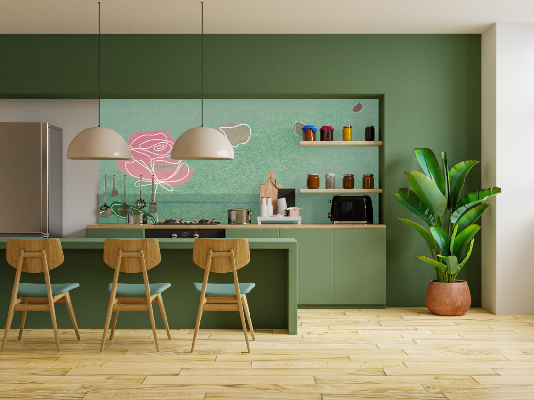 Rose MB269PH – Panel decorativo per cucine moderne con design floreale