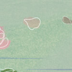 Rose MB269PH – Pannello decorativo con rosa in lineart e texture materica