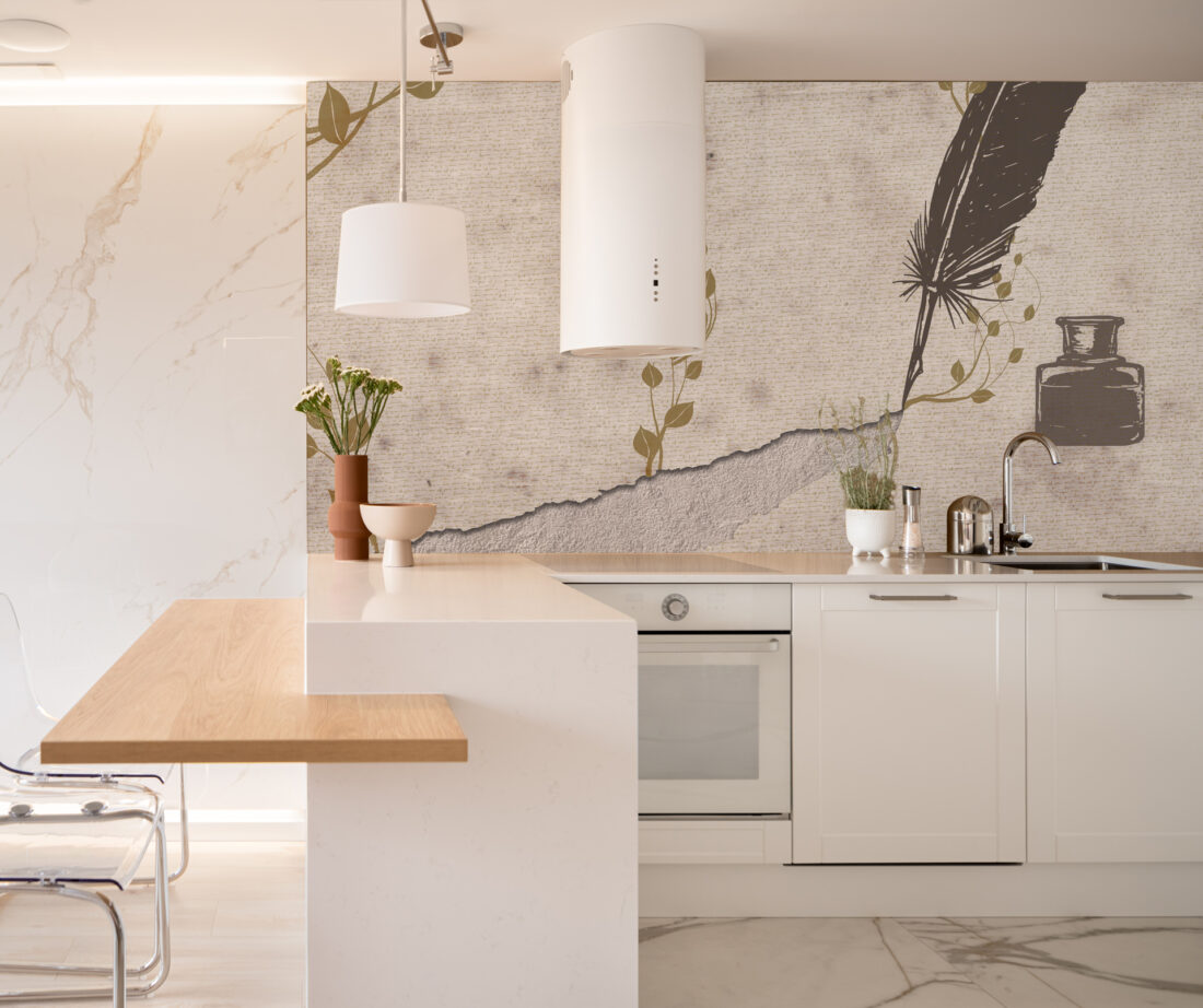 Scripts MB270PH – Panel decorativo con pergamena per cucina moderna