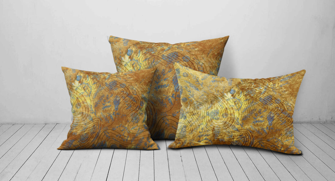 Cuscino Cugè Blue Floral - Design Floreale Raffinato