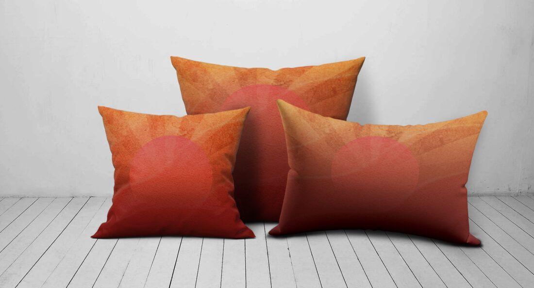 Cuscini Cugè Tramonto Rosso - Design Unico e Atmosfera Accogliente