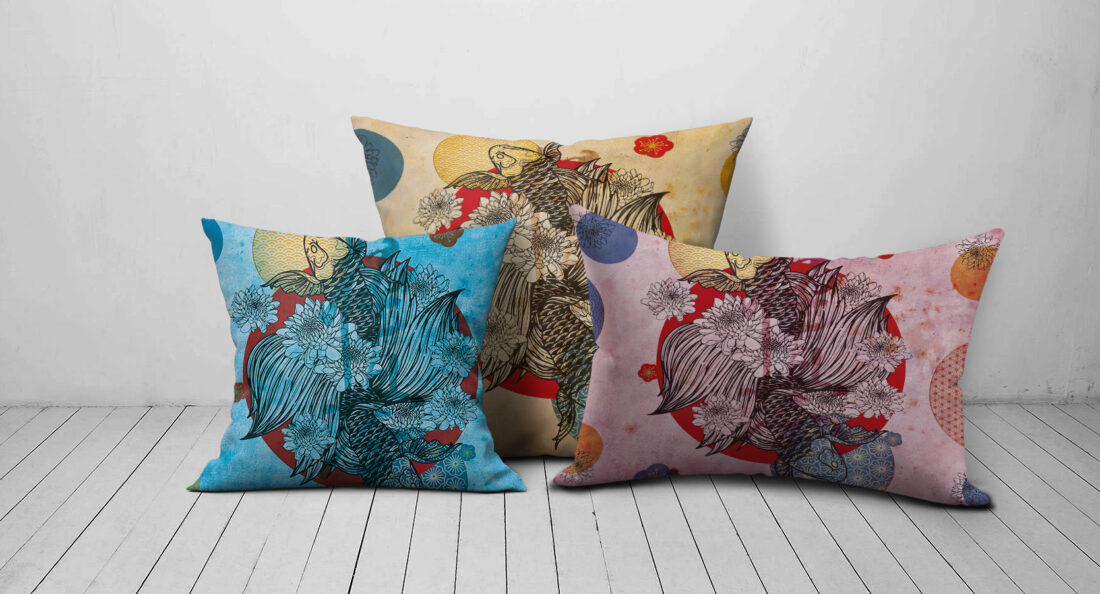 Cuscino Cugè KOI - Un Tocco di Design e Tradizione Giapponese