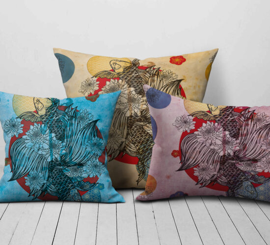 Cuscino Cugè KOI - Un Tocco di Design e Tradizione Giapponese