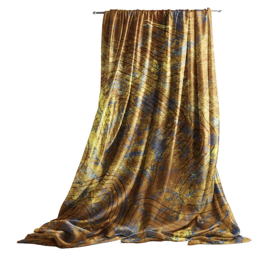 Tendaggi Blue Floral Muraia – Motivo Floreale per un Arredo Raffinato
