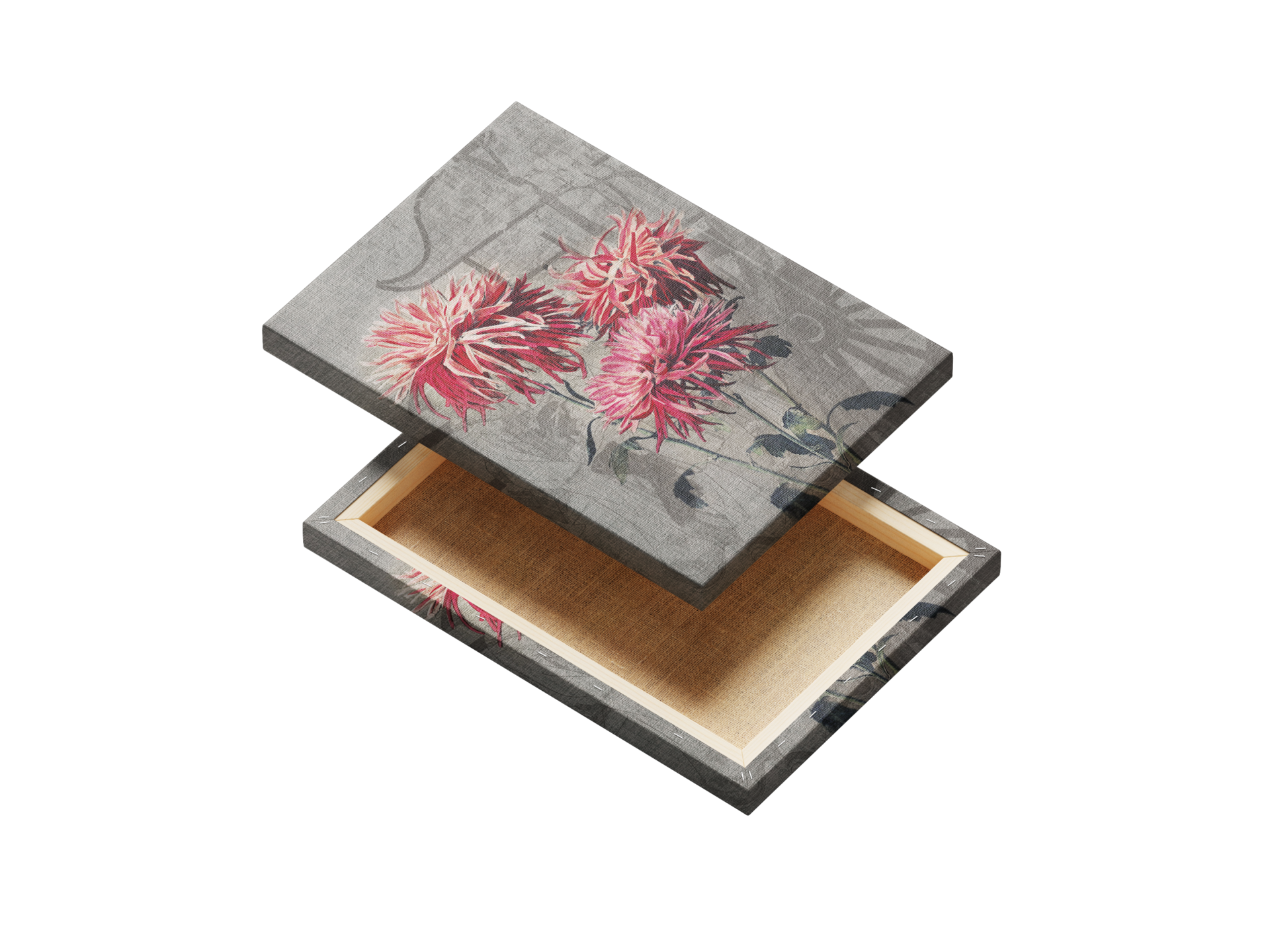 Canvas decorativo con soggetto floreale su fondo materico – Collezione 2025 Canvas Floreale 2025 – Quadro su Tela con Fiori su Fondo Materico | Muraia